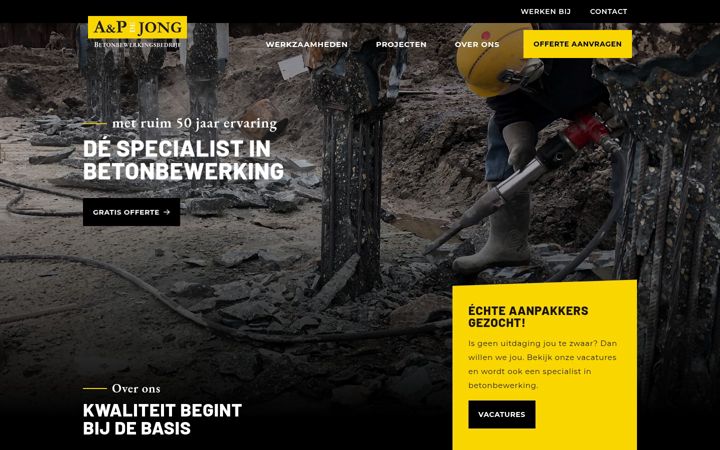 Zrzut ekranu dejongbetonbewerking.nl