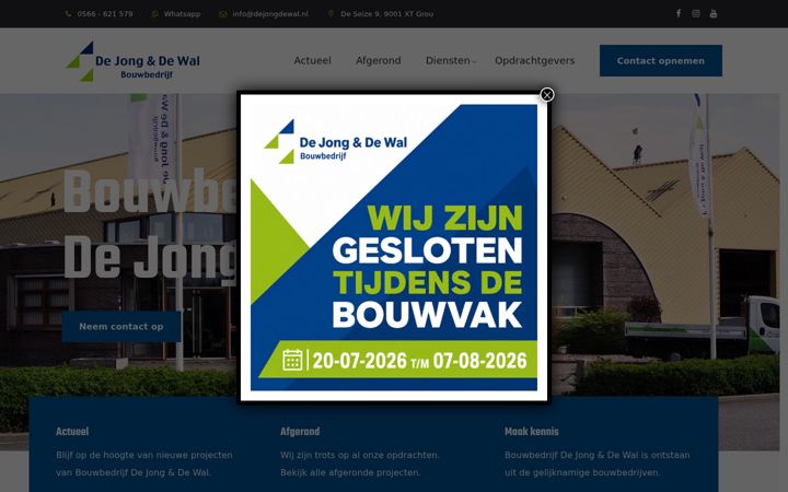 Zrzut ekranu dejongdewal.nl