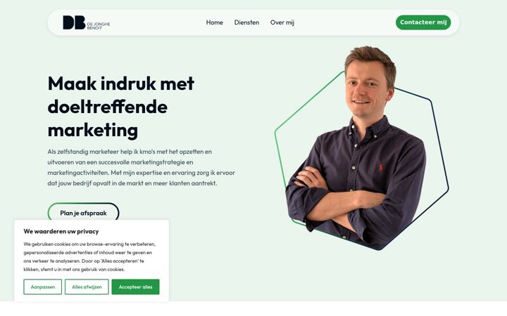 Screenshot of dejonghebenoit.be