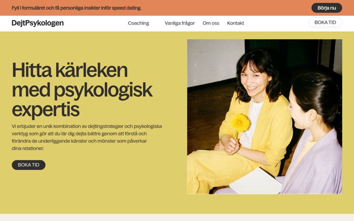 Screenshot of dejtpsykologen.se