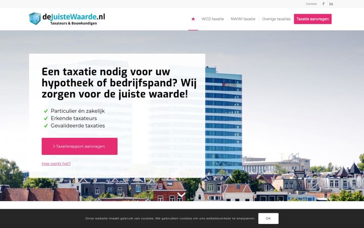 Screenshot ta' dejuistewaarde.nl