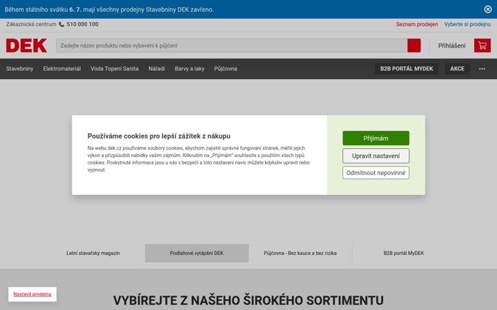 Screenshot of dek.cz