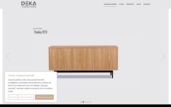 Snímek obrazovky dekafurniture.pl