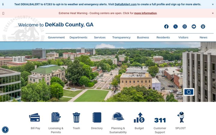 Screenshot of dekalbcountyga.gov