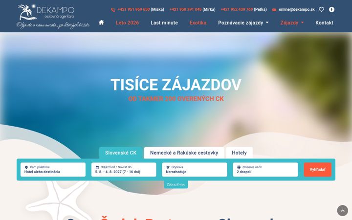 Screenshot of dekampo.sk