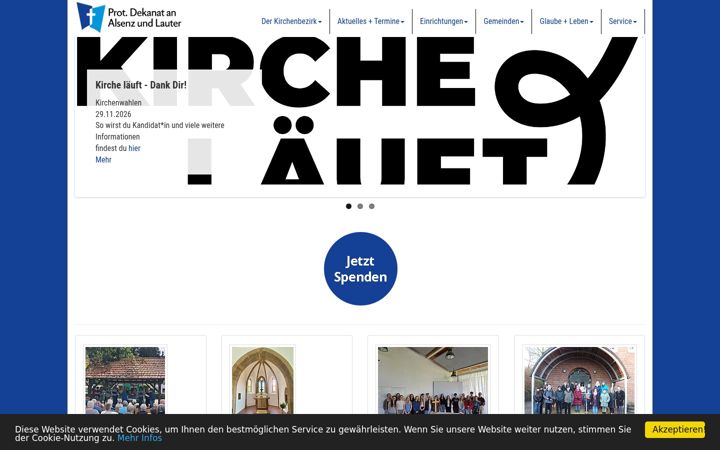 Screenshot of dekanat-alsenzundlauter.de