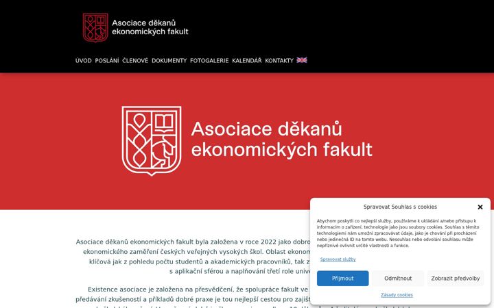 Skärmbild av dekanief.cz