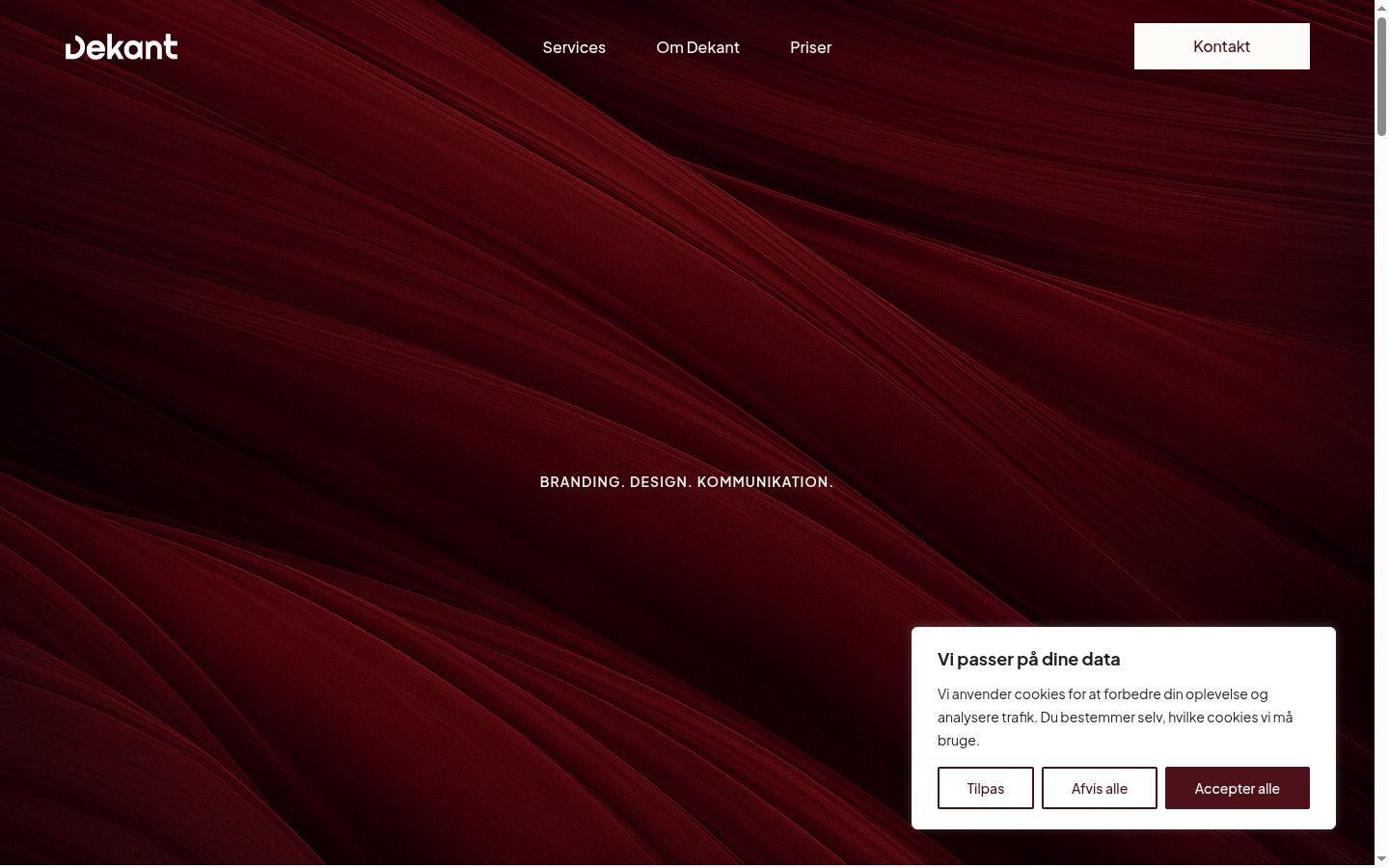 Captura de pantalla del banner de consentimiento mostrado antes de cualquier interacción