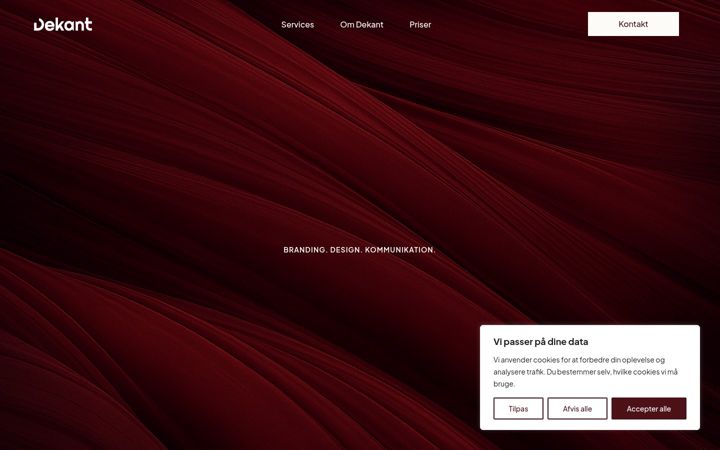 Screenshot of dekant.dk