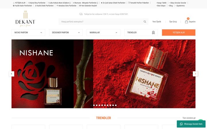 Screenshot of dekantparfum.com.tr