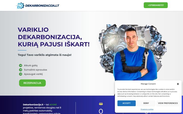Screenshot ta' dekarbonizacija.lt
