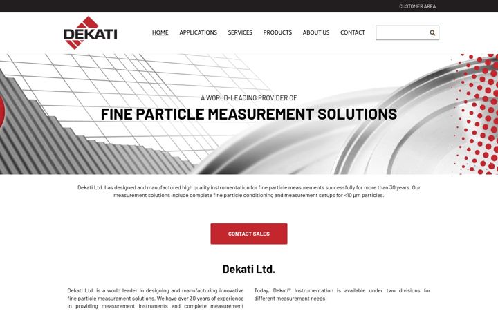 Screenshot of dekati.com
