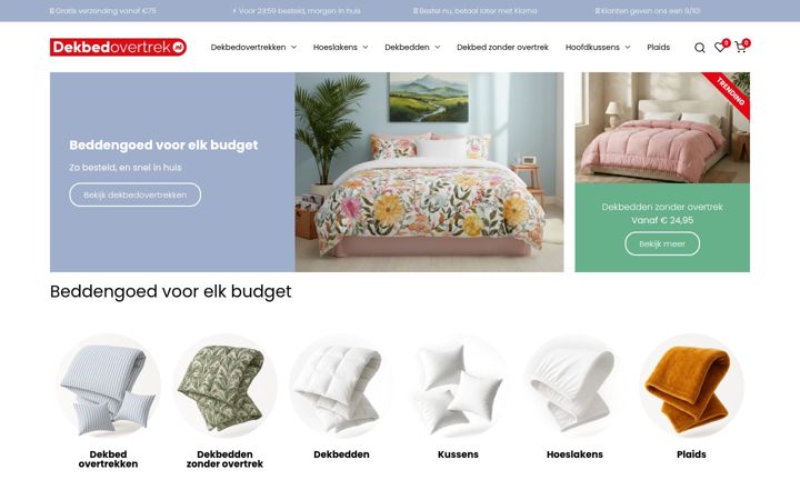 Screenshot of dekbedovertrek.nl