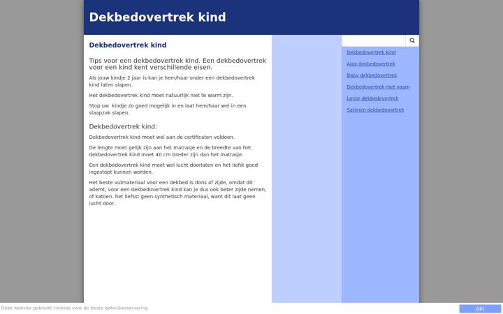 Screenshot stránky dekbedovertrekkind.nl