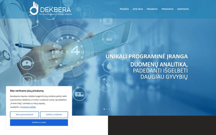 Screenshot ta' dekbera.lt