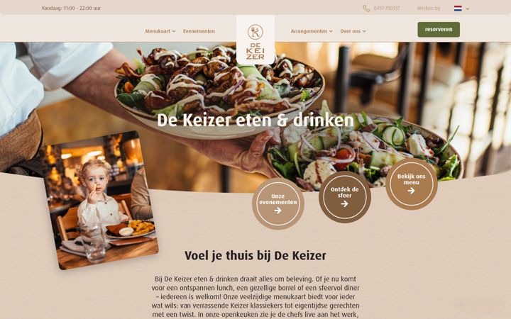 Screenshot stránky dekeizereersel.nl