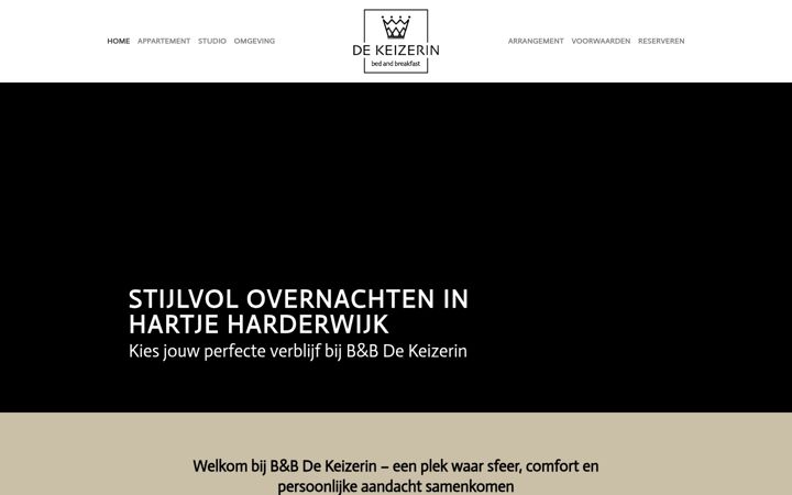 Screenshot stránky dekeizerin-harderwijk.nl
