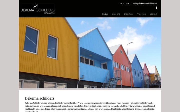 Screenshot stránky dekemaschilders.nl