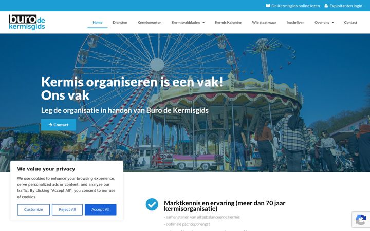 Screenshot stránky dekermisgids.nl