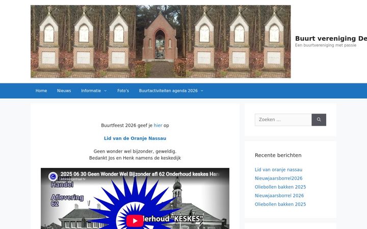 Screenshot stránky dekeskesdijk.nl