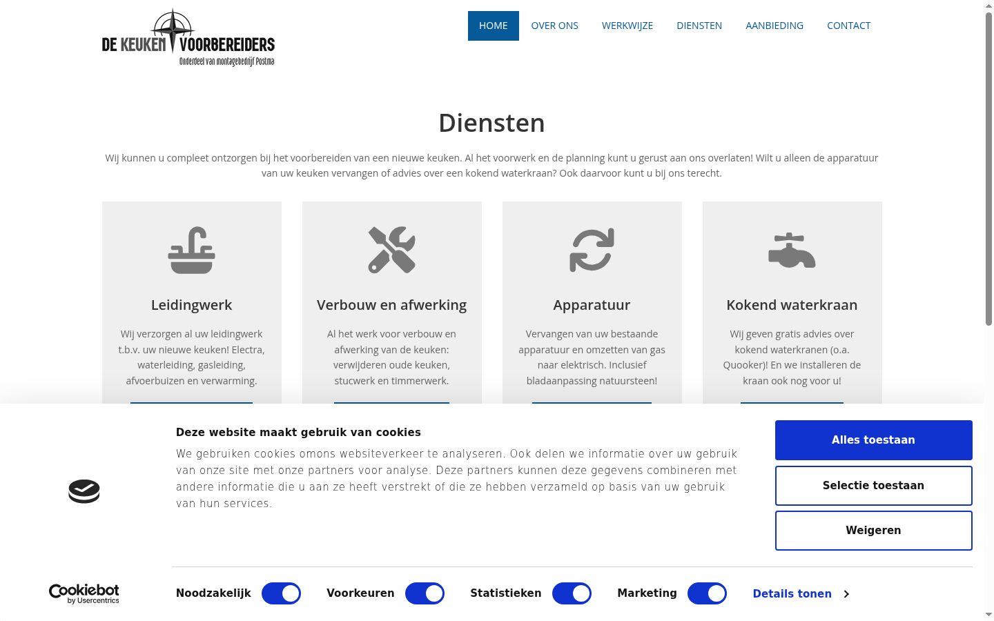 Screenshot del banner di consenso mostrato prima di qualsiasi interazione