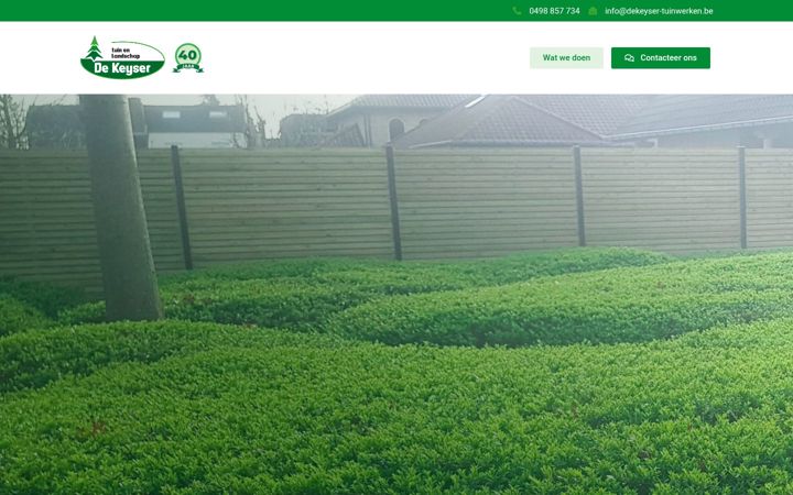 Screenshot of dekeyser-tuinwerken.be