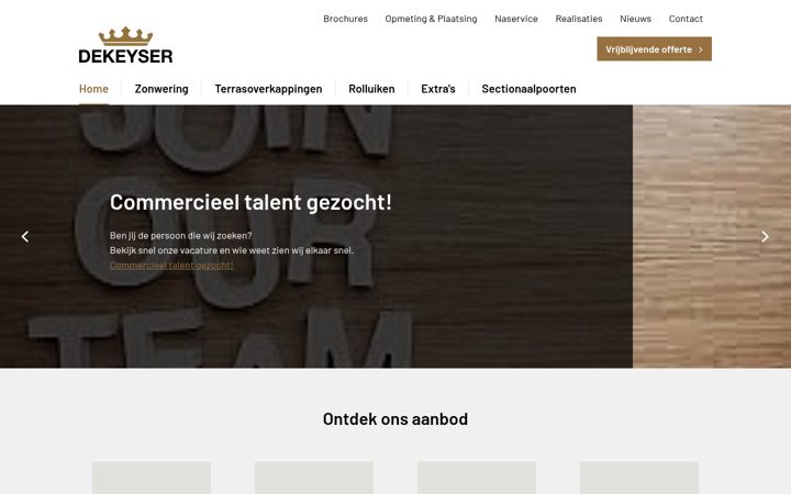 Screenshot of dekeyser-wooncomfort.be