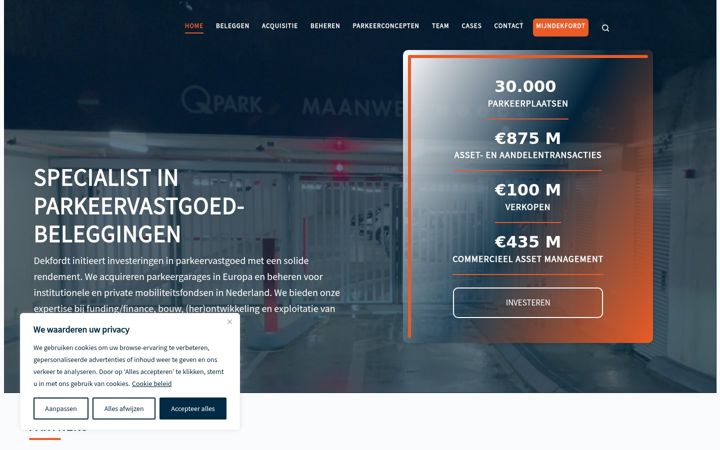 Screenshot stránky dekfordt.nl