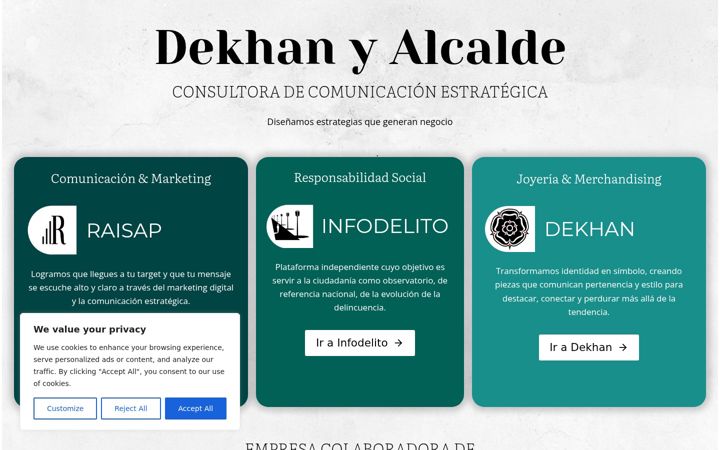 Screenshot of dekhanyalcalde.com