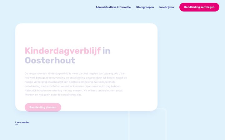 Screenshot stránky dekinderopvang.nl