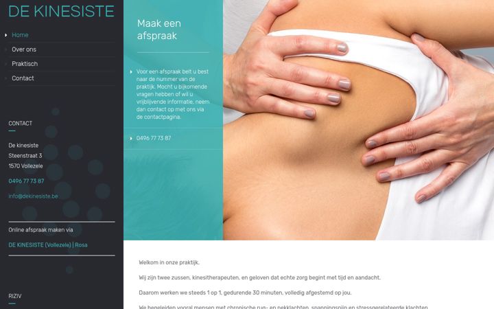 Screenshot of dekinesiste.be