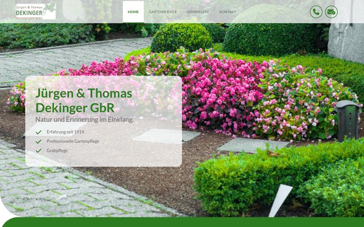 Posnetek zaslona dekinger-garten.de