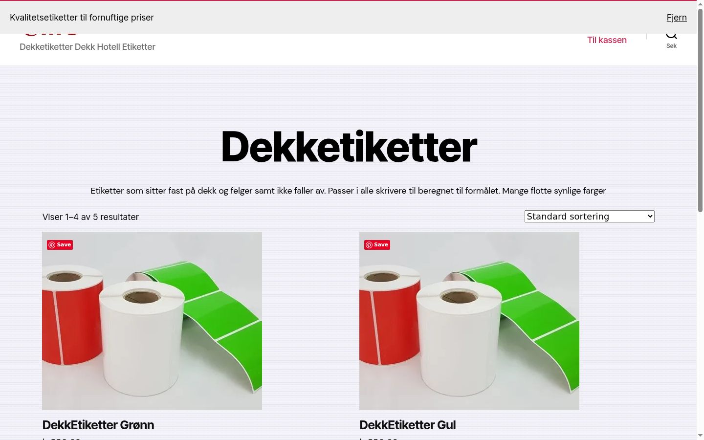 Skjermbilde av samtykkebanneret slik det vises før noen interaksjon