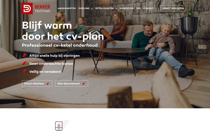 Screenshot stránky dekker-ede.nl