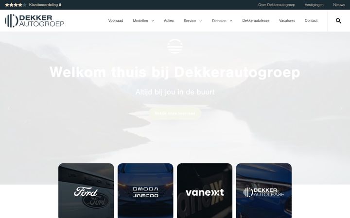 Screenshot ta' dekkerautogroep.nl