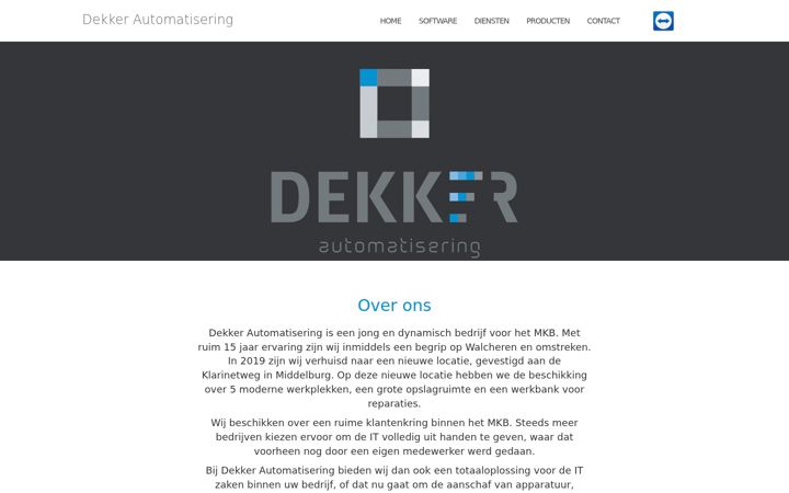 Screenshot stránky dekkerautomatisering.nl