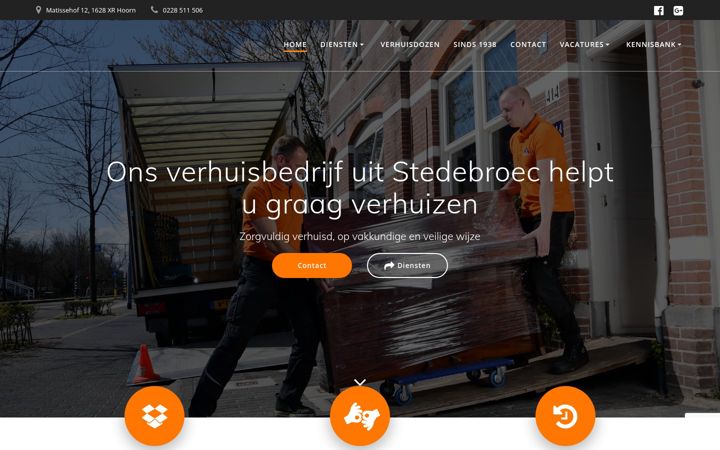 Zrzut ekranu dekkersverhuizingen.nl