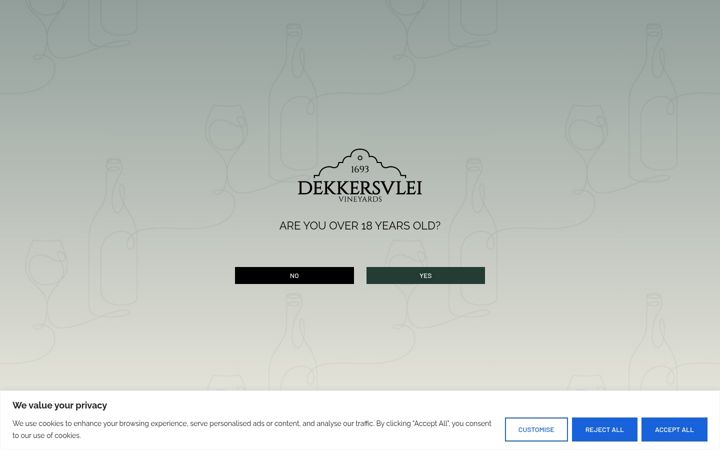 Screenshot of dekkersvlei.com