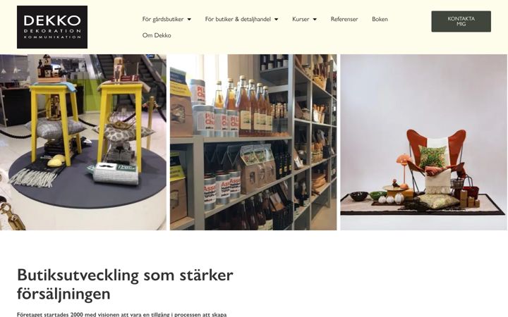 Screenshot of dekko.se