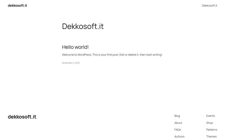 Screenshot of dekkosoft.it