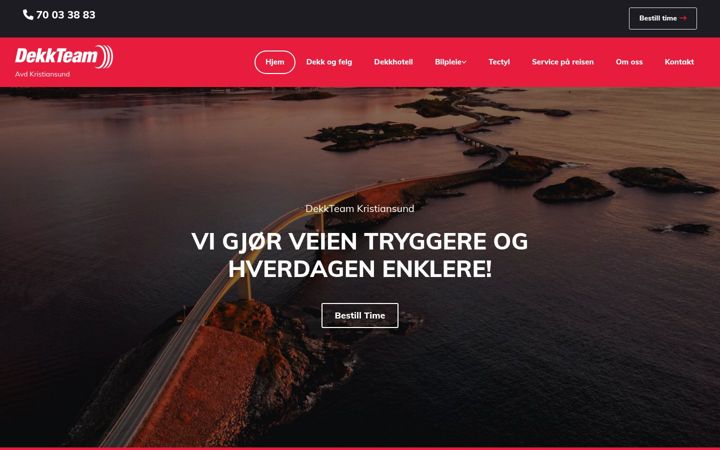 Screenshot stránky dekkteamkristiansund.no