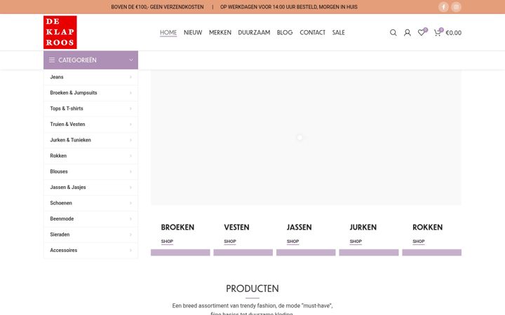 Screenshot stránky deklaproos.nl