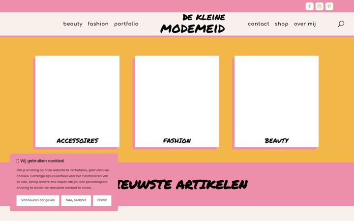 Screenshot stránky dekleinemodemeid.nl