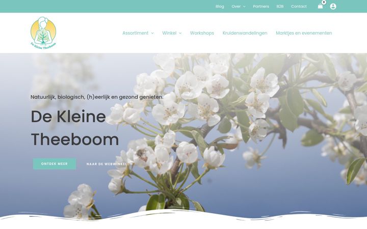 Screenshot of dekleinetheeboom.be