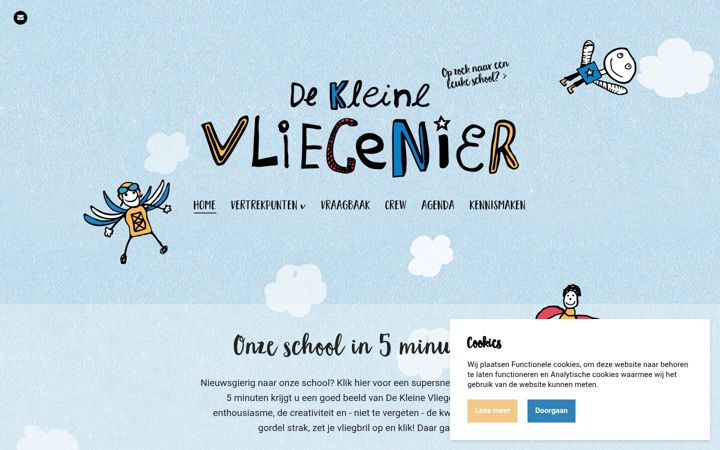 Screenshot stránky dekleinevliegenier.nl
