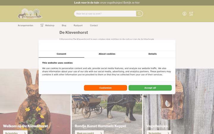 Screenshot stránky deklevenhorst.nl