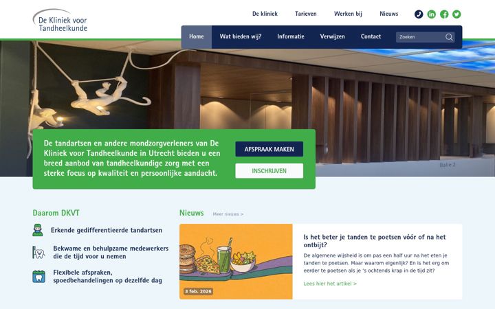Screenshot stránky dekliniekvoortandheelkunde.nl