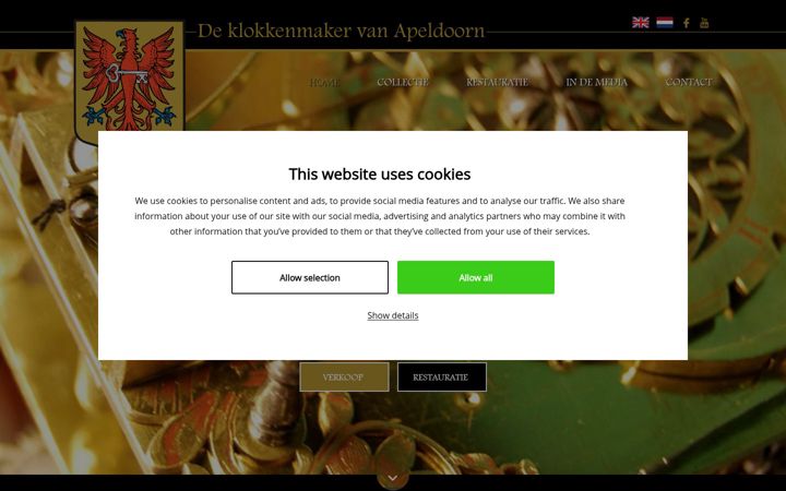 Screenshot stránky deklokkenmakervanapeldoorn.nl