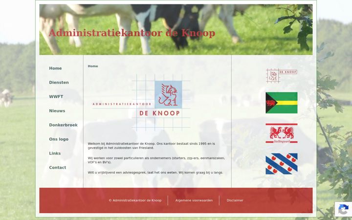 Screenshot stránky deknoop.nl