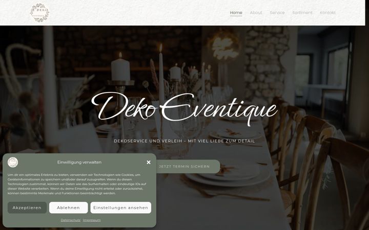 Screenshot of deko-eventique.de